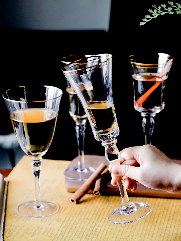 Bicchiere da vino in cristallo a bocca larga in vetro a forma di tulipano contralto bicchieri da vino dolce liquore Brandy Sherry tazza festa casa ristorante calice da bere