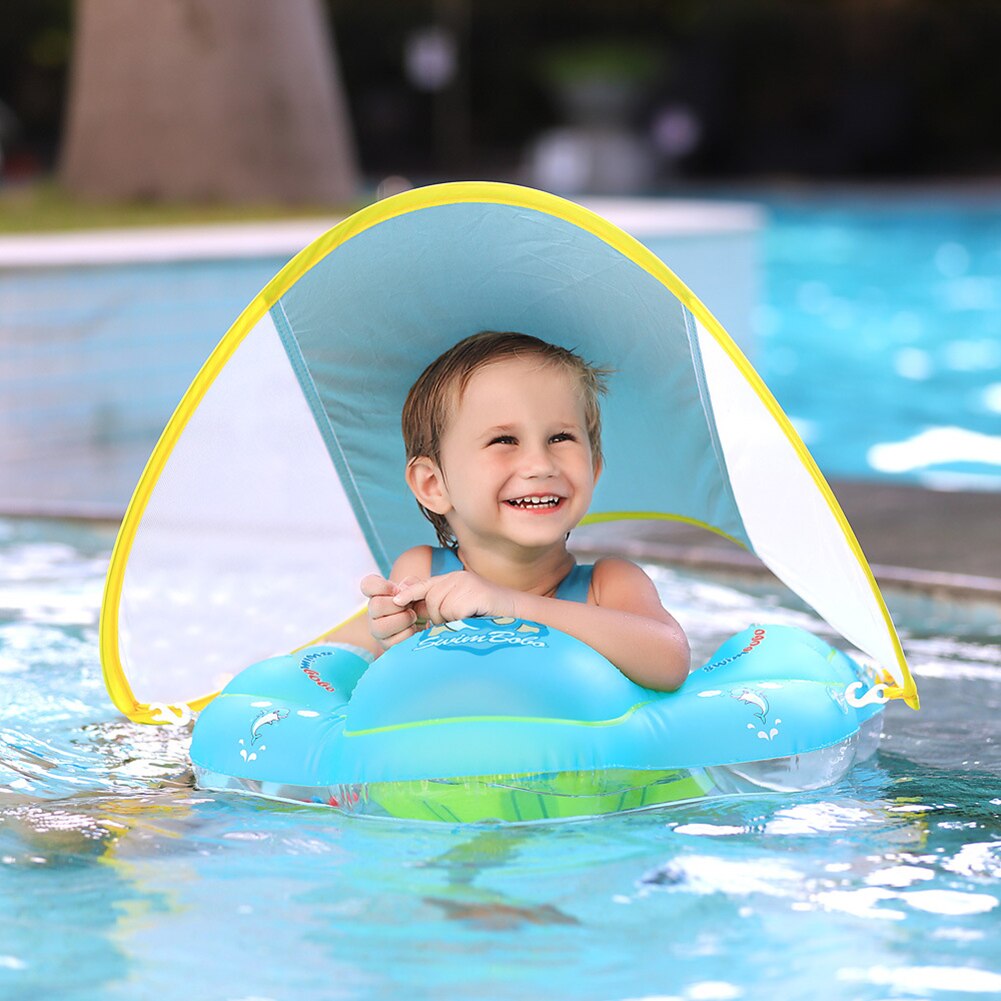 Baby Schwimmen Ringe Kreis Sonnenschutz Baldachin Aufblasbare Kleinkind freundlicher Schwimm Schwimmen Schwimmbad Zubehör Badewanne Sommer Spielzeug