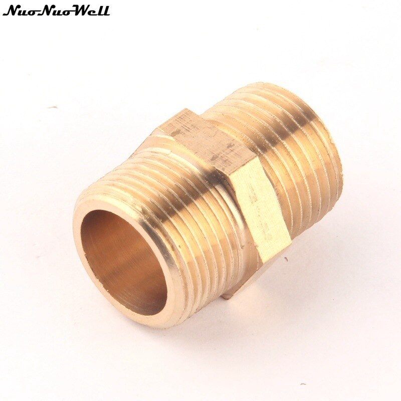 M22 Om G1/2 ''Buitendraad Koperen Rechte Koppeling Connectors Duurzaam Pure Messing Planten Irrigatie Waterslang Accessoires