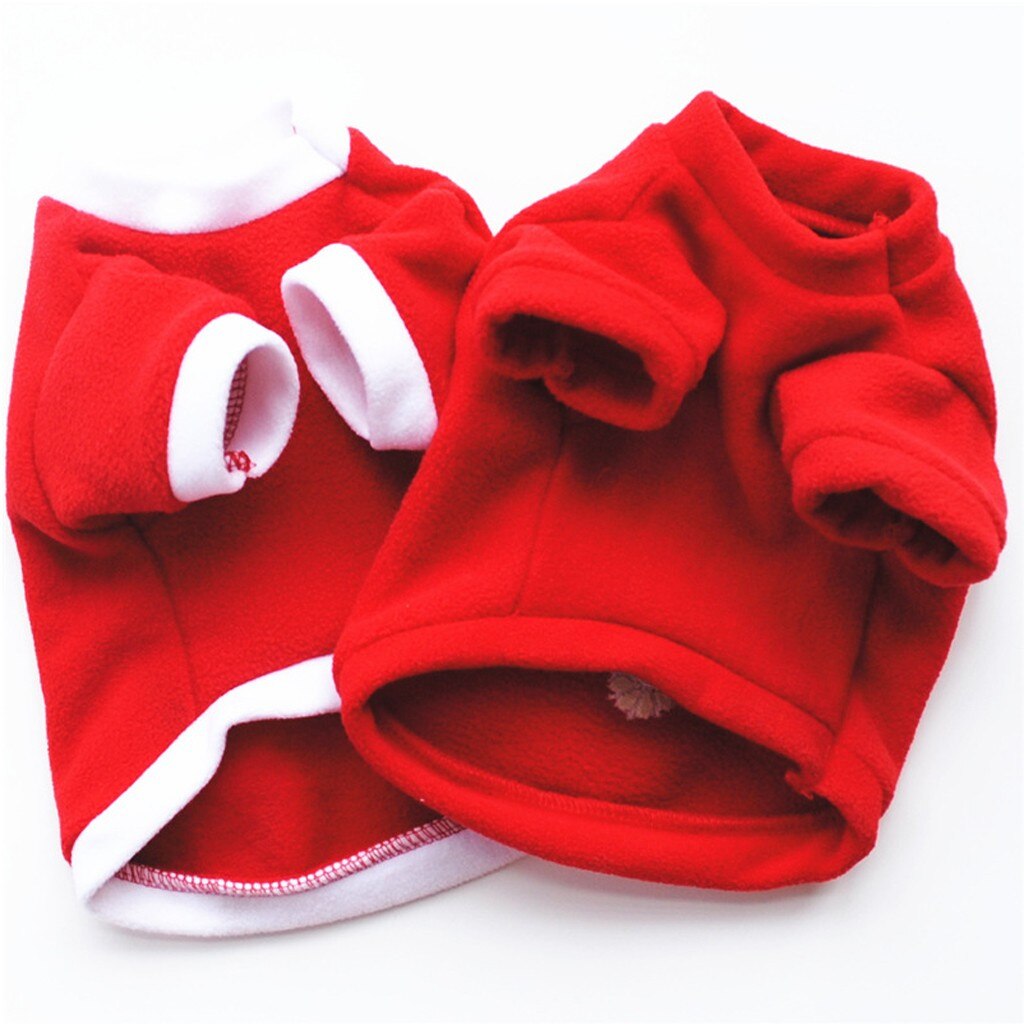 Kerst Print Hond Kleding Voor Kleine Honden Hond Winter Pluche Kleding Hond Lange Mouw Top Ubranka Dla Psa