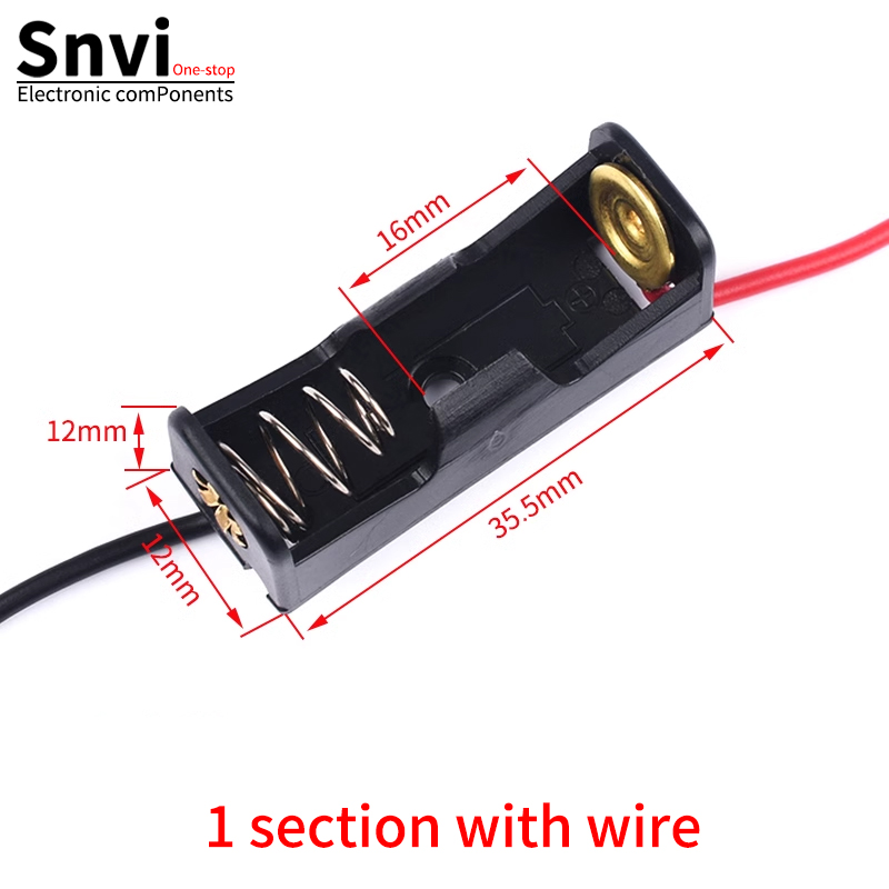Caja de batería de 12v23A, experimento de timbre de una sola/doble celda, control remoto de coche, soporte de batería de dos celdas, con cables/pasadores, 27A: Beige