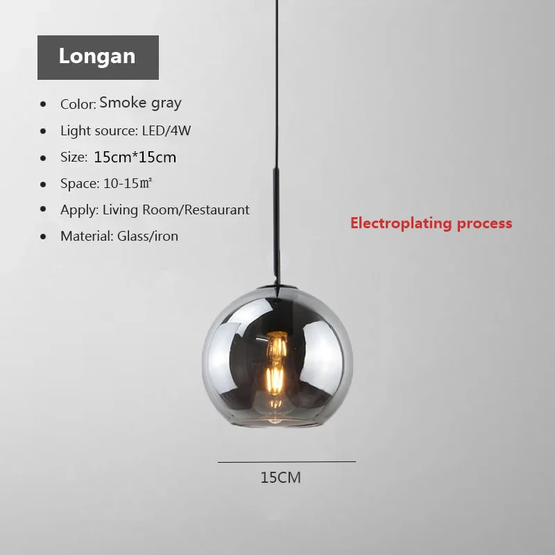 Scandinavische kroonluchter hanglamp met glazen bollen - Moderne