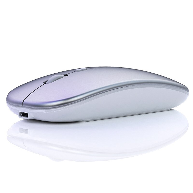 White 2.4G Wireless Mouse Silent Mute Rechargeable Computer Accessories Office Bluetooth Mice With USB Cable