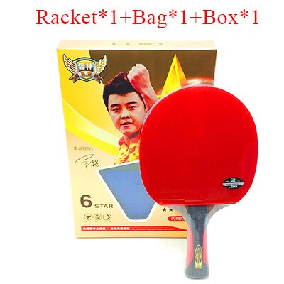 LOKI Fast Attack Table Tennis Racket Ebony Carbon Table Tennis Bat Arc Pingpong Racket Ping Pong Racquet: FL with Gift Box