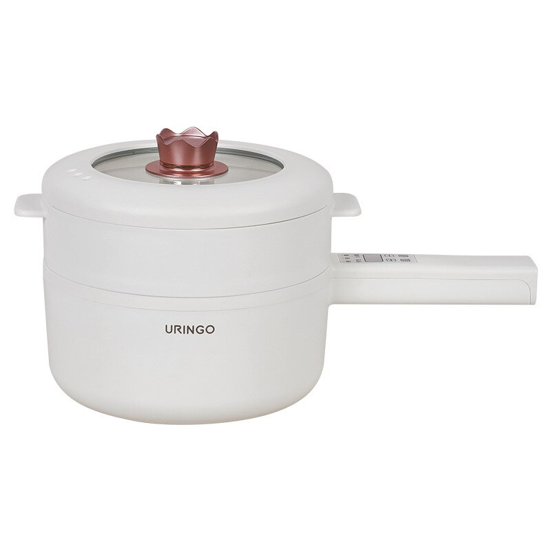 700W Electric Cooking Pot Portable Pot Rice Cooker Multicooker Ceramic Liner Smart Electric Skillet Single/Double Layer 1.6L: smart A  2 layers