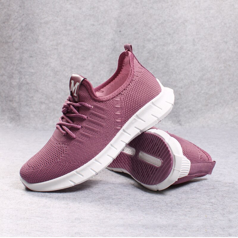 sports shoes spring mesh women shoes comfortable mother shoes soft sole womens running sneakers zapatos de mujer: purple / 36