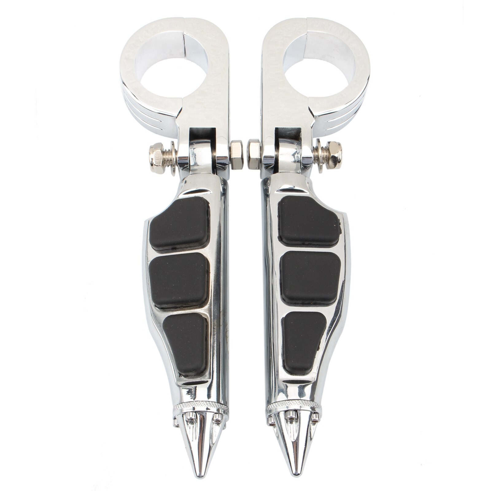 32MM Highway Foot Pegs Engine Guard Crash Bar w/Clamp Mount For Harley Honda Kawasaki Cafe Racer Touring Motorcycle Chrome: 32mm F