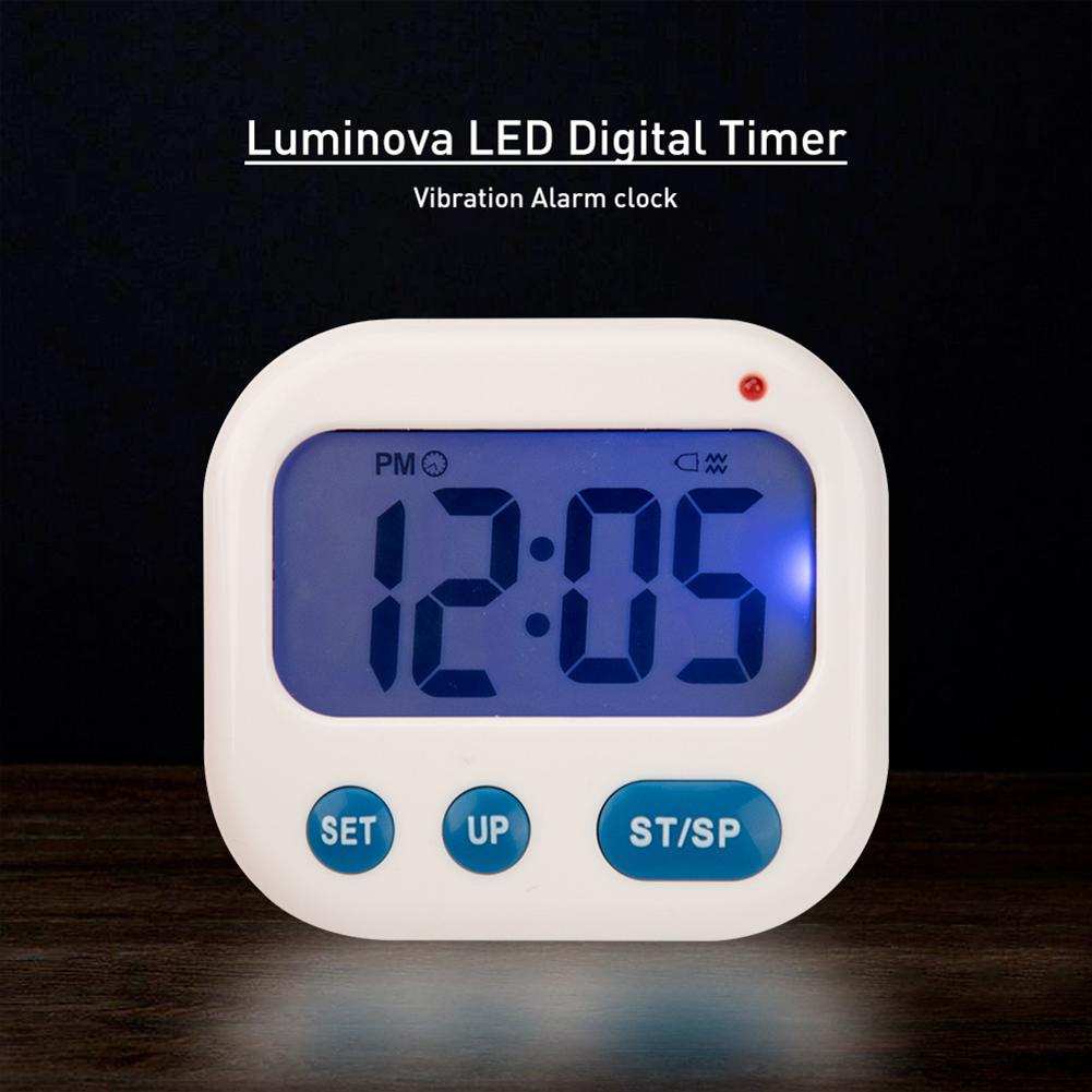 Vibration Backlight LED Digital Timer Electronic Desktop Student Alarm Clock