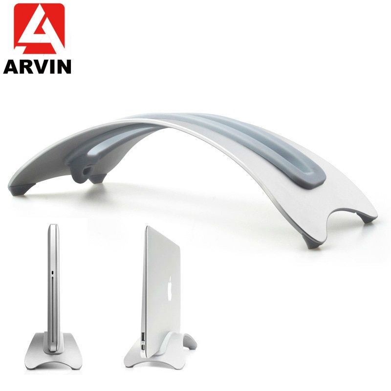 ARVIN Zilver Aluminium Laptop Stand voor Macbook Air 11 13 Pro Retina 12 13 15 Verticale Base Desktop Notebook cooling Stand