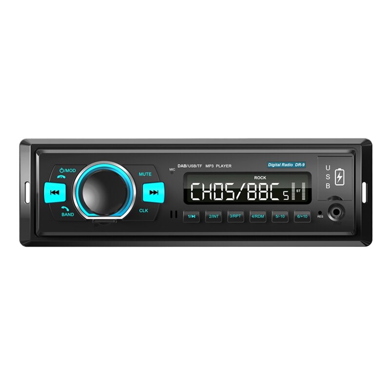1 din bilstereo radio dab/dab+/fm mottaker bil digital radio  bt4.2 u- disk tf crad  mp3 spiller dual usb port dab radio