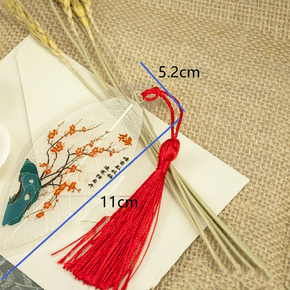 1PC Indexes Mini Label Office School Supplies Leaf Vein Bookmark Chinese Style Retro