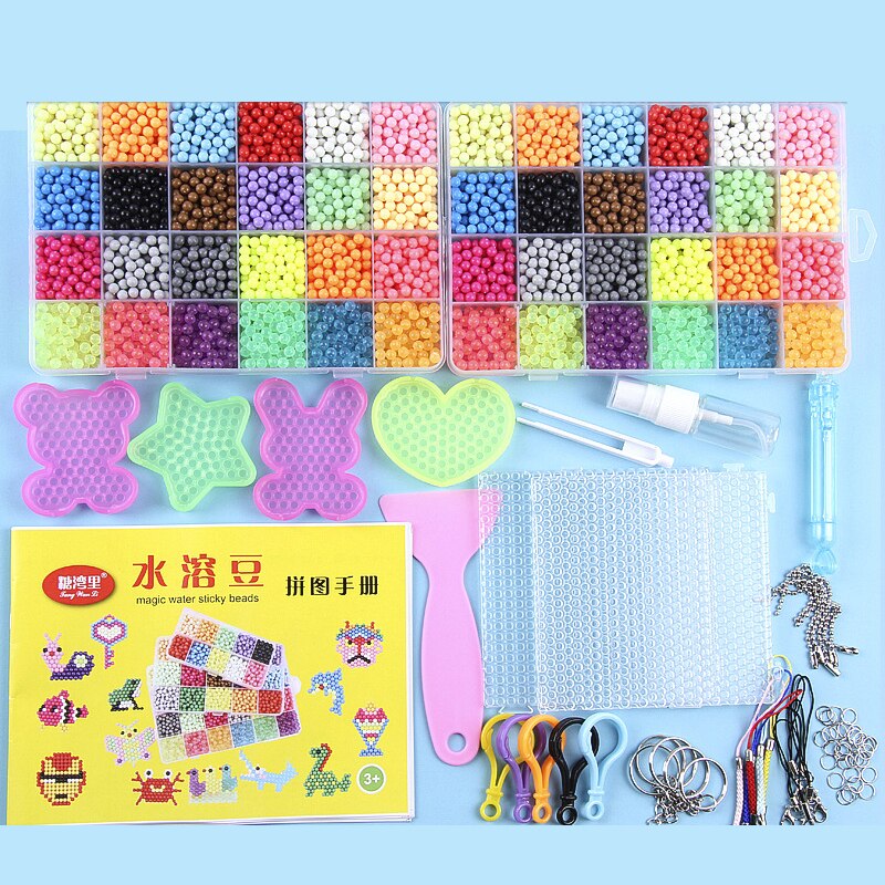 Kinder DIY Magie Wasser Klebrige Aqua Perlen Kit 5mm Sicher PVA Ball Perlen Handwerk Werkzeug Set Nicht Bügeln box für Kinder