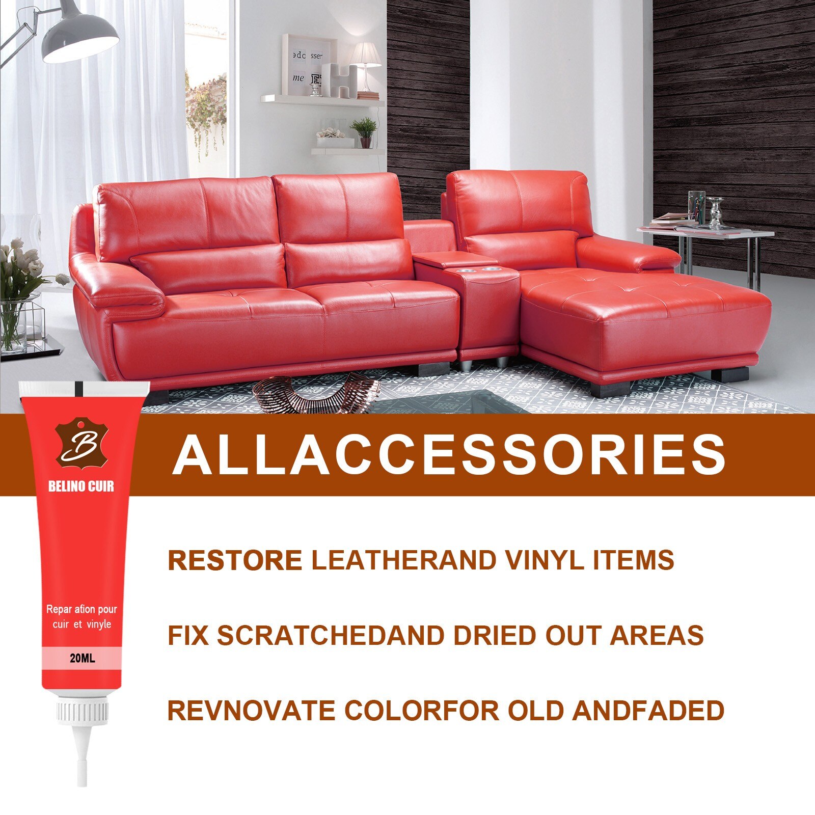 Black Leather And Vinyl Repair Kit Furniture Couch Car Seats Sofa Jacket Shoes Cleaner Skin Repair Paint #PY10