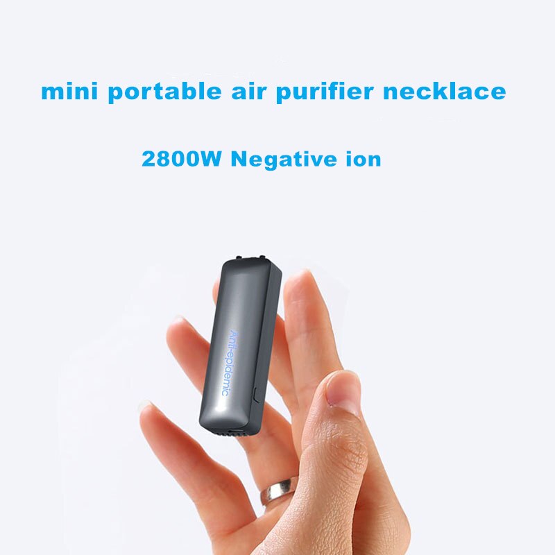 Osobisty poręczny oczyszczacz powietrza naszyjnik USB mini przenośne powietrze odświeżacz jonizator generator jonów ujemnych