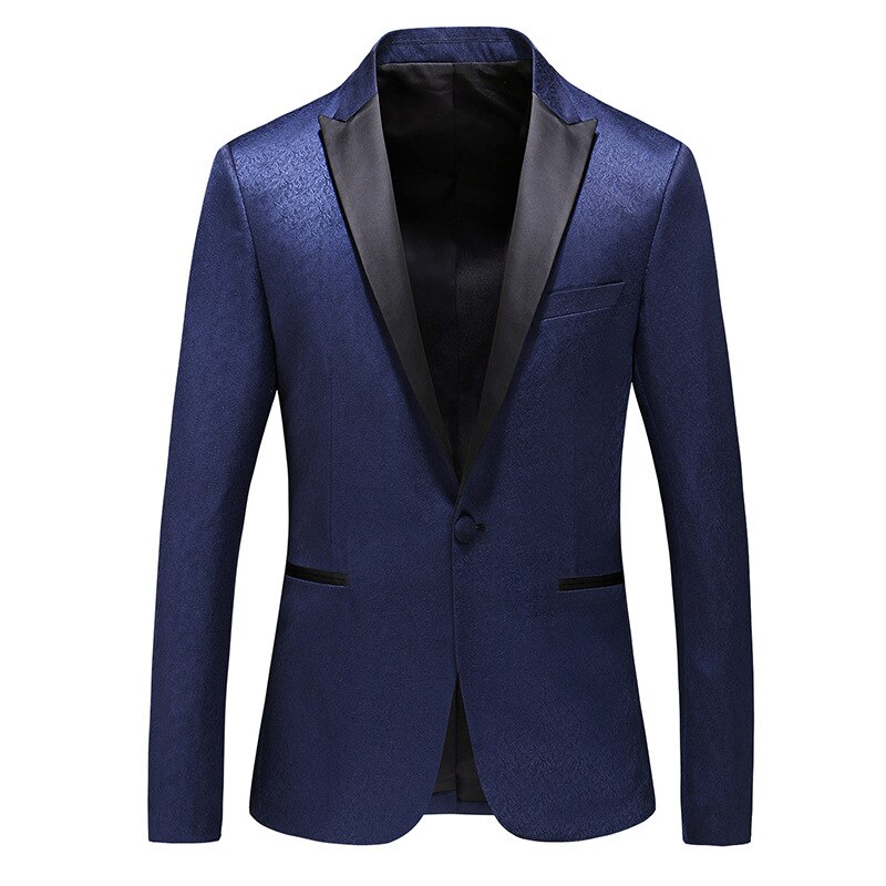 Texudo – veste Slim à simple boutonnage pour homme, tenue décontractée pour Banquet, fête d&#39;affaires, bal, bal, chanteur, hôte, danseuse: Blue / S