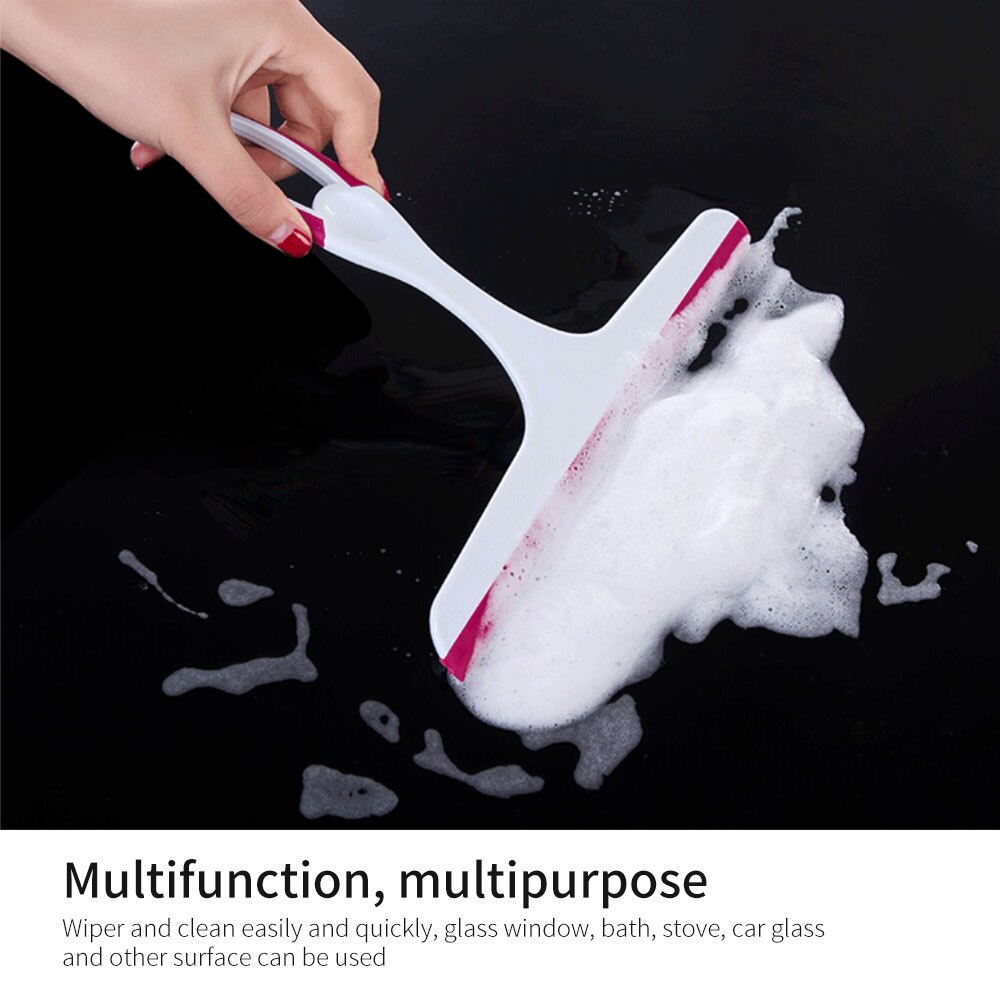 Window Squeegees Glass Cleaning Wiper Brush Eco-Friendly Soft Glass Scraper Glass Wiper Cleaner Helper Home Cleaning Tool
