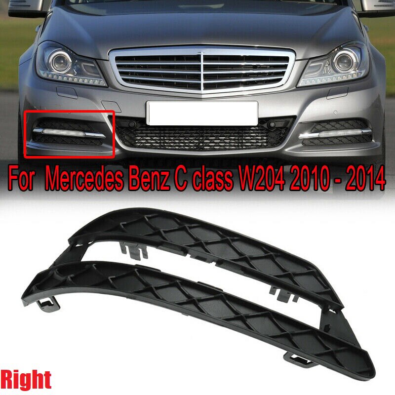 Rechts Mistlamp Cover Grille Voor Mercedes Benz C Klasse W204 A2048803324 2048803324: Default Title