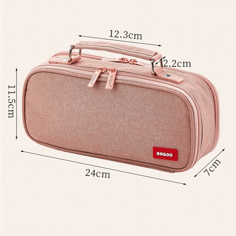 Large Capacity Pencil Case Multi Layer Multi Function Canvas Pen Bag Boys Girls Stationery Pencilcase Storage Supplies Supply