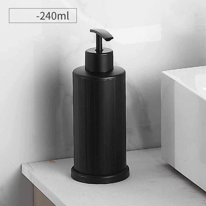 Black Soap Dispenser Bathroom Accessories Wall Mounted Liquid Soap Organize Plastic Bottle 240ml Bottles: B