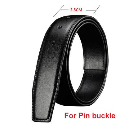 Keine Schnalle Echtes Leder Gürtelband für automatische Schnalle Dornschließe 2,4 cm 2,8 cm 3,0 cm 3,2 cm 3,5 cm 3,8 cm Breite Herrengürtel Schwarz
