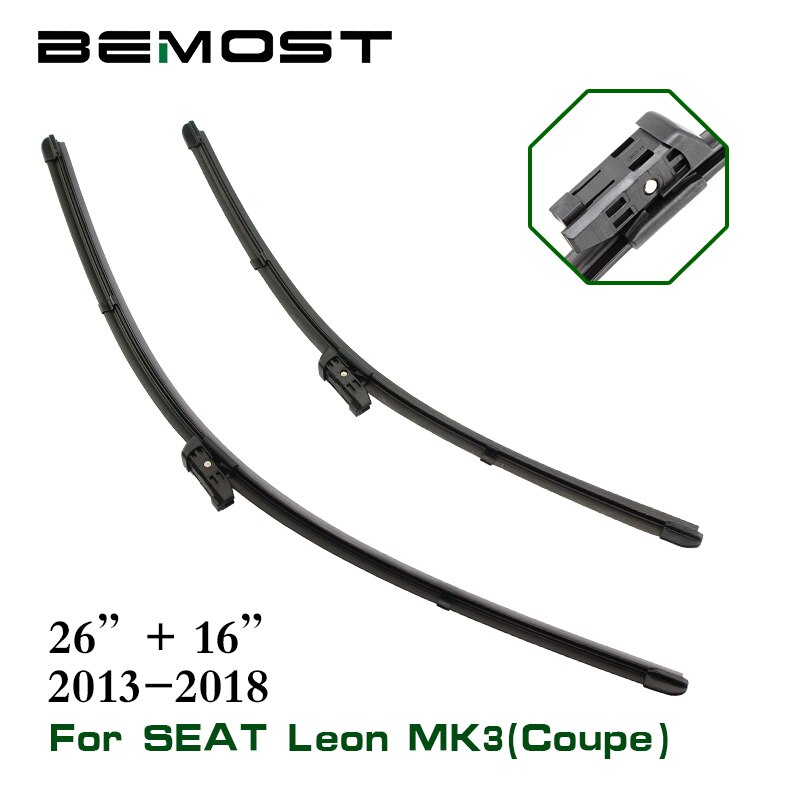 Front Windscreen Wiper Blades Pair Set Seat Leon Mk3