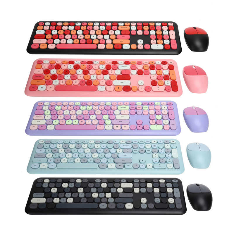 Computer Keyboard Mouse Wireless Keyboard Mouse Set 2.4G Wireless 110 Keys Keyboard Mouse Computer Accessory
