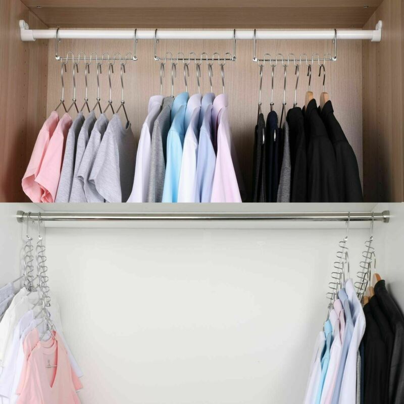 4PCS Huishoudelijke Magic Doek Hanger Wonder Ruimtebesparende Hangers Metalen Closet Organizer