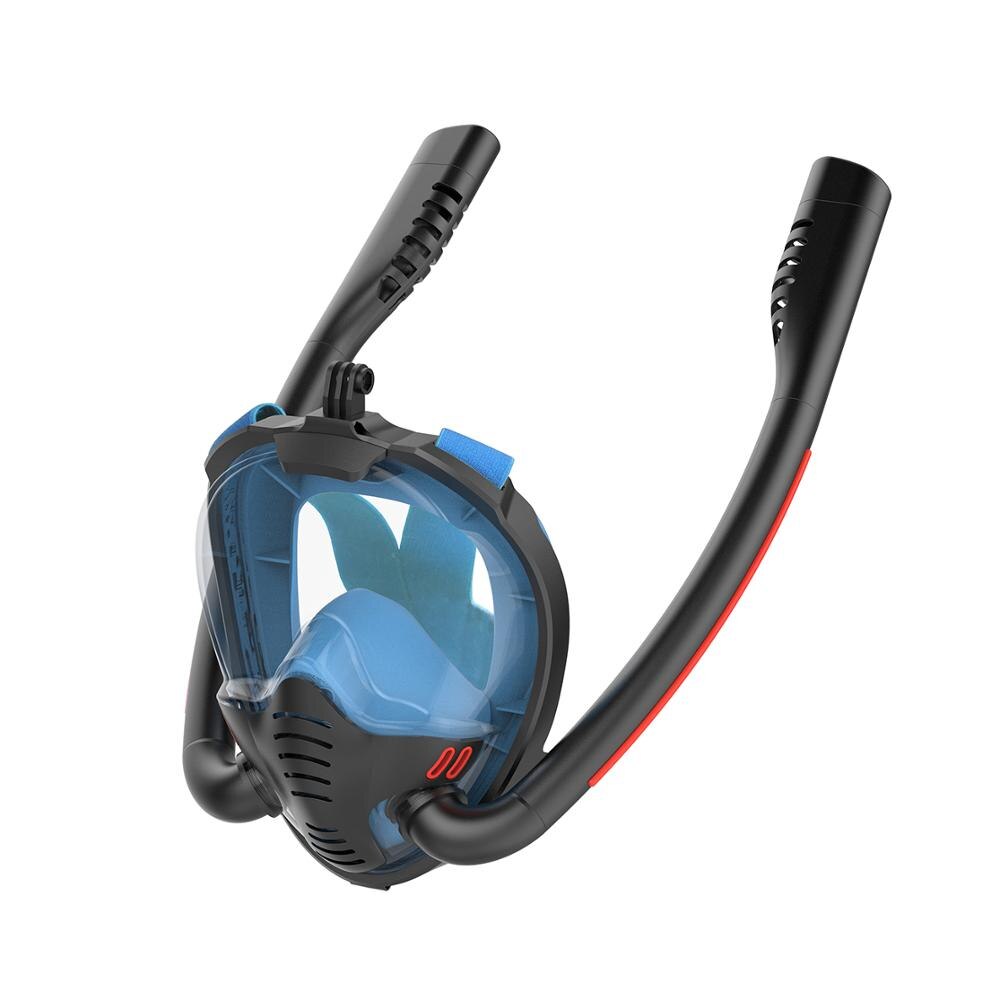 Nurkowanie maska dla dorosłych i dzieci podwodne Anti Fog pełna twarz Snorkeling pływanie nurkowanie maska K2 oddychanie separacja maska do nurkowania: COLOR09 / L/XL