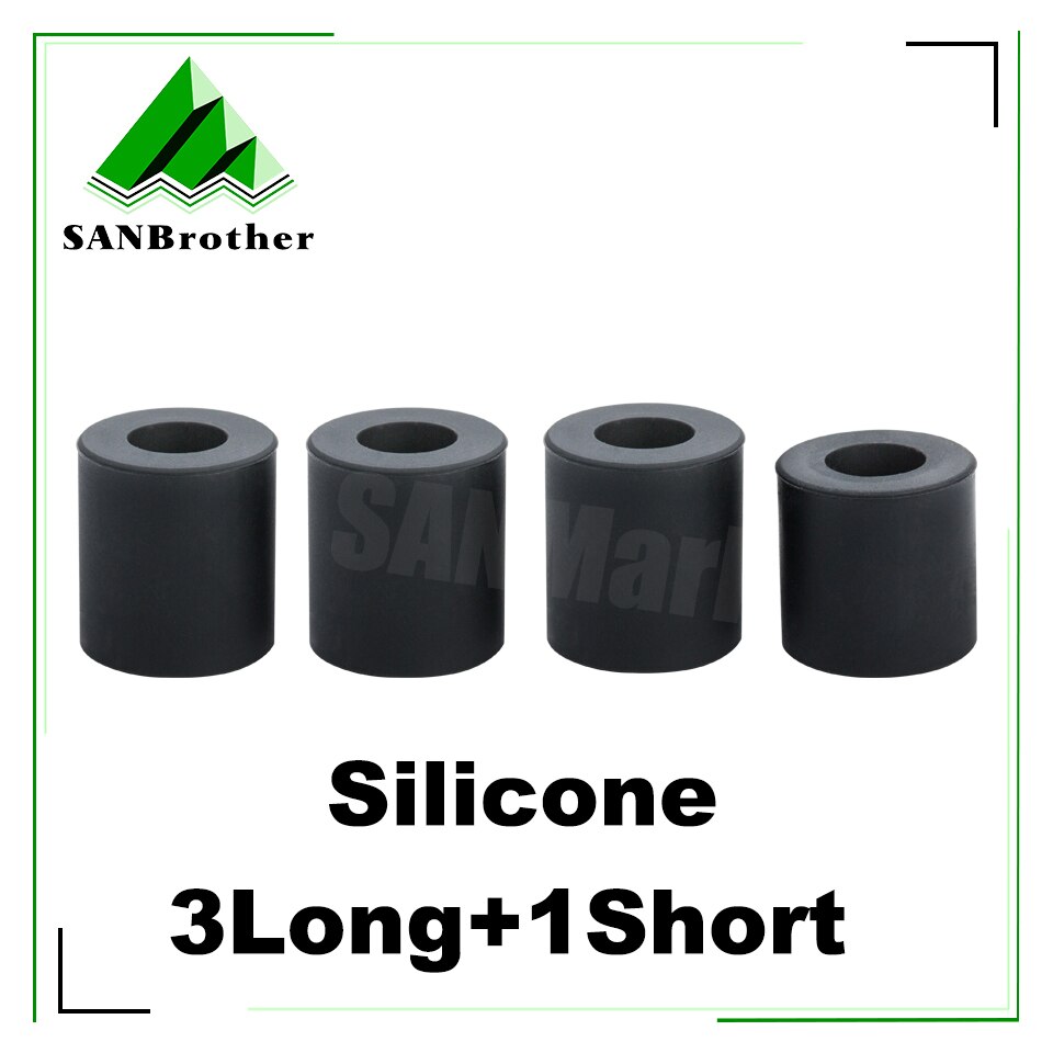 Piezas de impresora 3D, espaciador sólido de silicona de alta temperatura, columna de nivelación de cama , 3 piezas de largo + 1 pieza corta para CR-10/ CR10S Ender-3