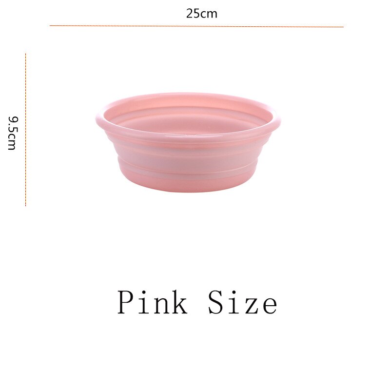 Portable Folding Washbasin Tourism Camping Foldable Basin Bathroom Gadget Kitchen Household Cleaning Tools Car Wash Basins: Pink Small