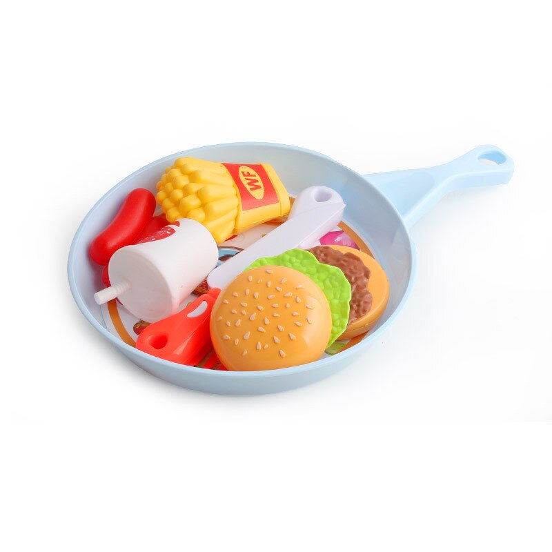 20-stück kinder Spielen Haus Simulation Obst und Gemüse Pizza Besteck Küche Spielen Haus Hamburger Obst und Gemüse: Black