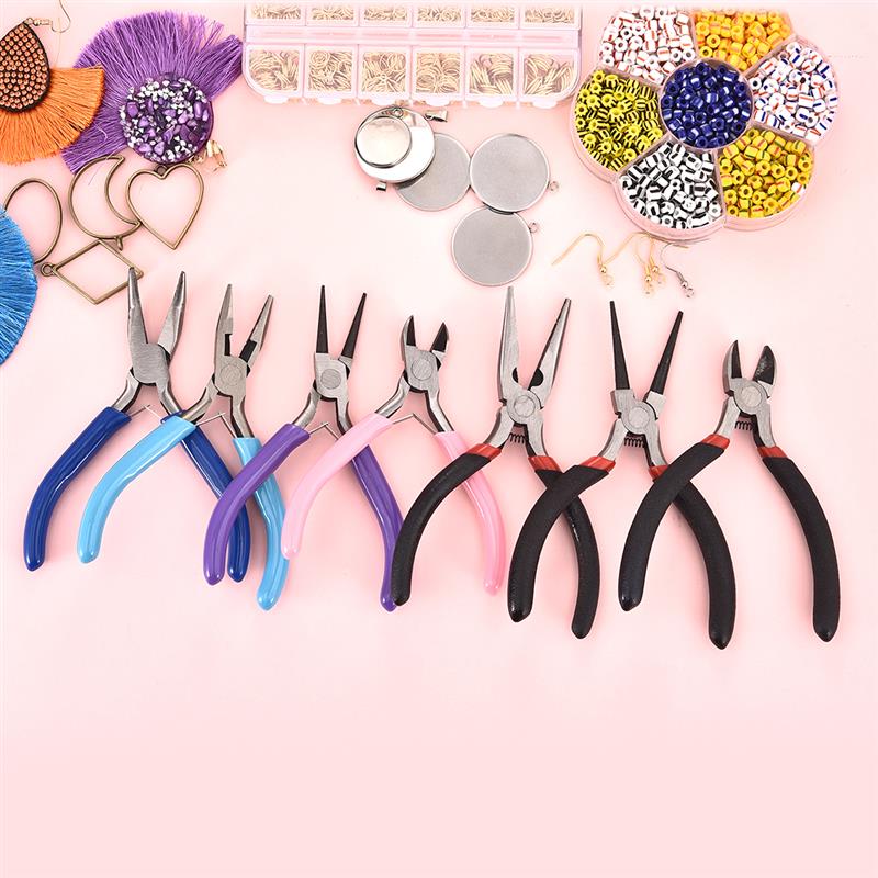 Jewelry Making Pliers Tools Carbon-Hardened Steel Round Nose End Cutting DIY Equipment Pincers Fit Handcraft Beadwork Repair