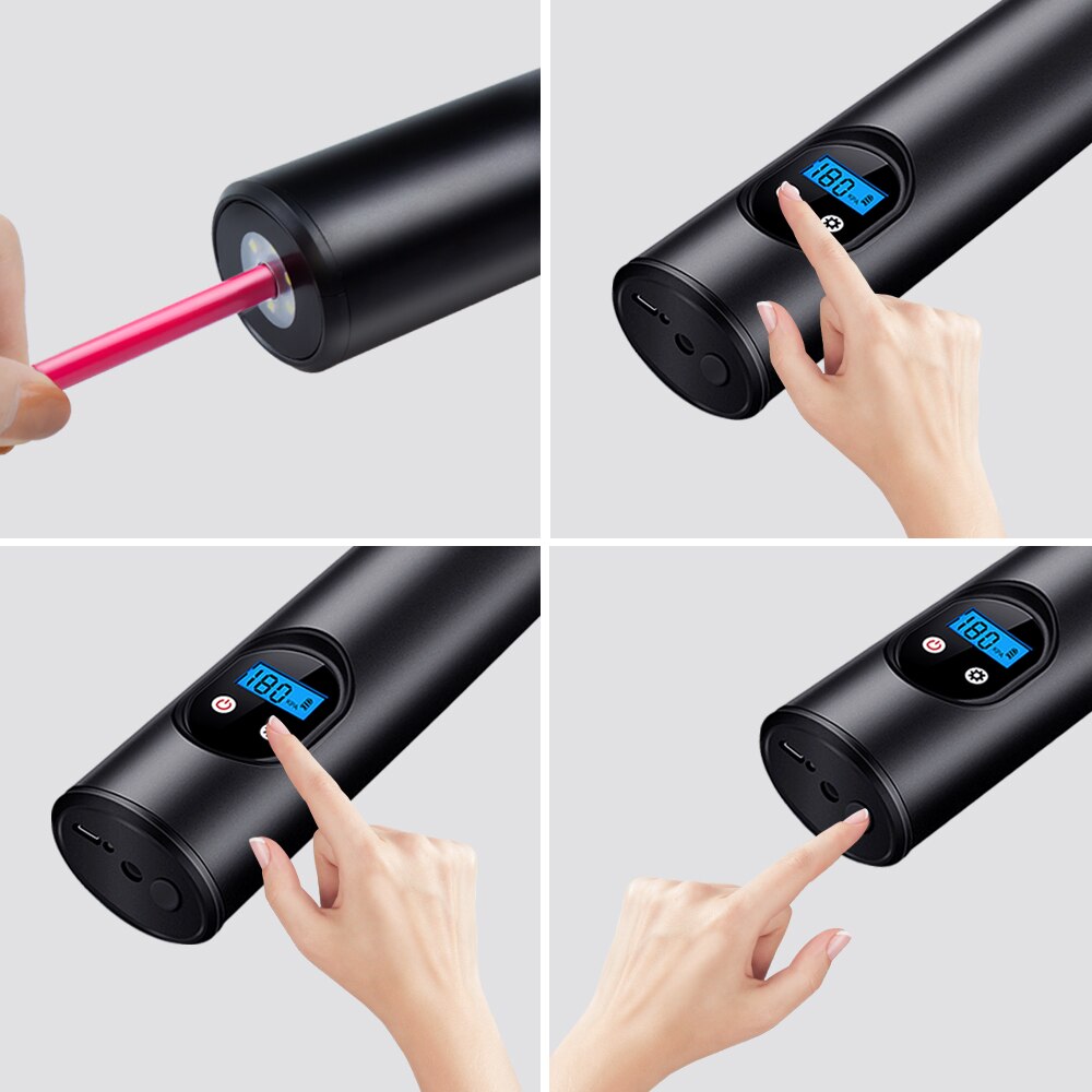 12V 150PSI Cordless Handheld Inflatable Air Pump Car Tyre Inflator LCD Digital Rechargeable For Auto Emergency Motorcycl