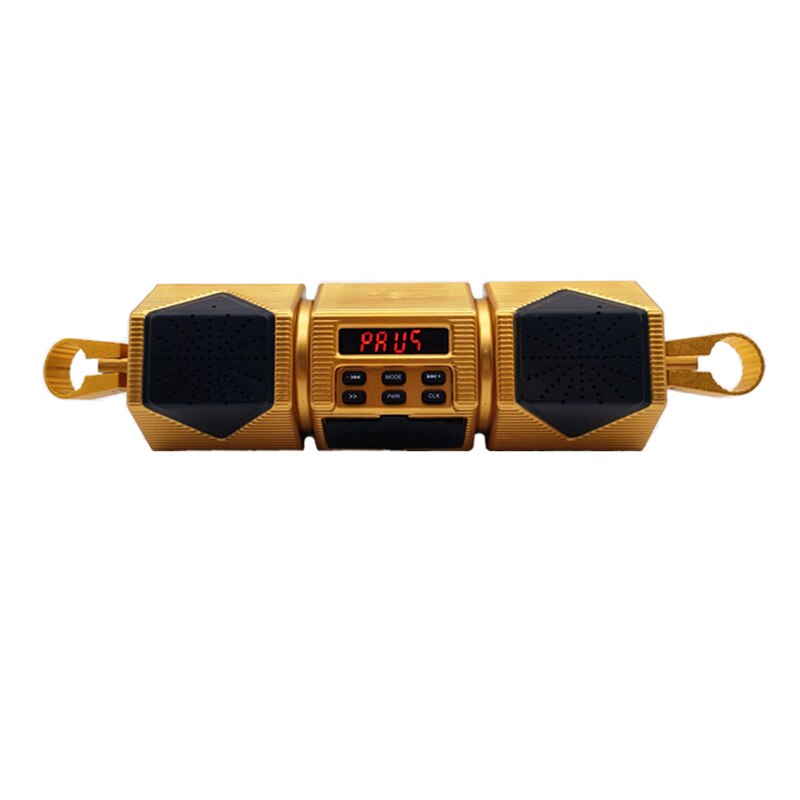 Reproductor MP3 para motocicleta, altavoz con manillar, Bluetooth, música, Radio FM, soporte ajustable impermeable, Audio estéreo para bicicleta, 12V