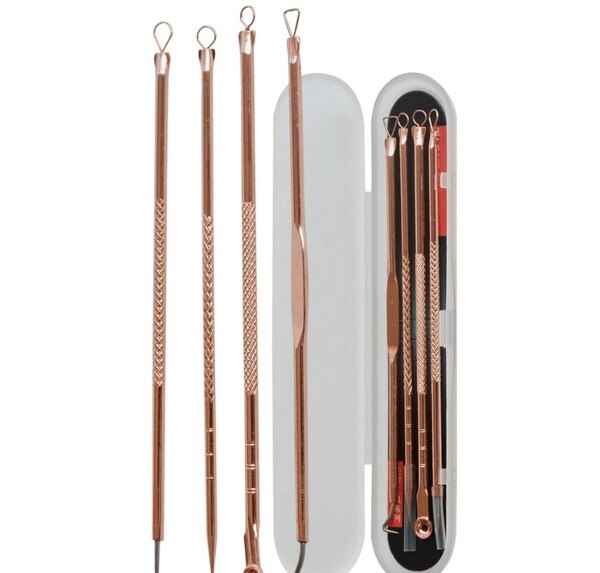 4Pcs/set Face Care Stainless Acne Needle Blackhead And Pimple Remover Comedone Acne Extractor Point Clean Black Head Remover