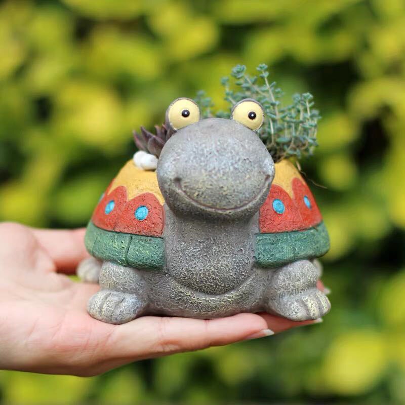 Animal Shaped Cartoon Flower Pot Cute Turtle Vase Pot Home Decoration for Succulent Plants Office Ornament Desktop Animal Vase