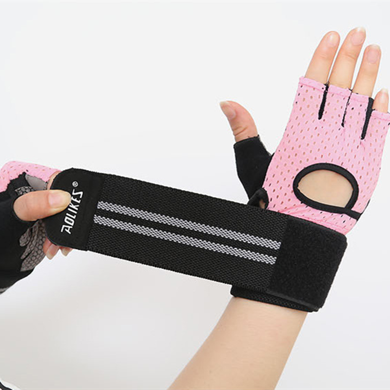 Heren dames gewichthefhandschoenen gym halve vinger sport fitness handschoenen antislip weerstand oefening training pols handschoenen