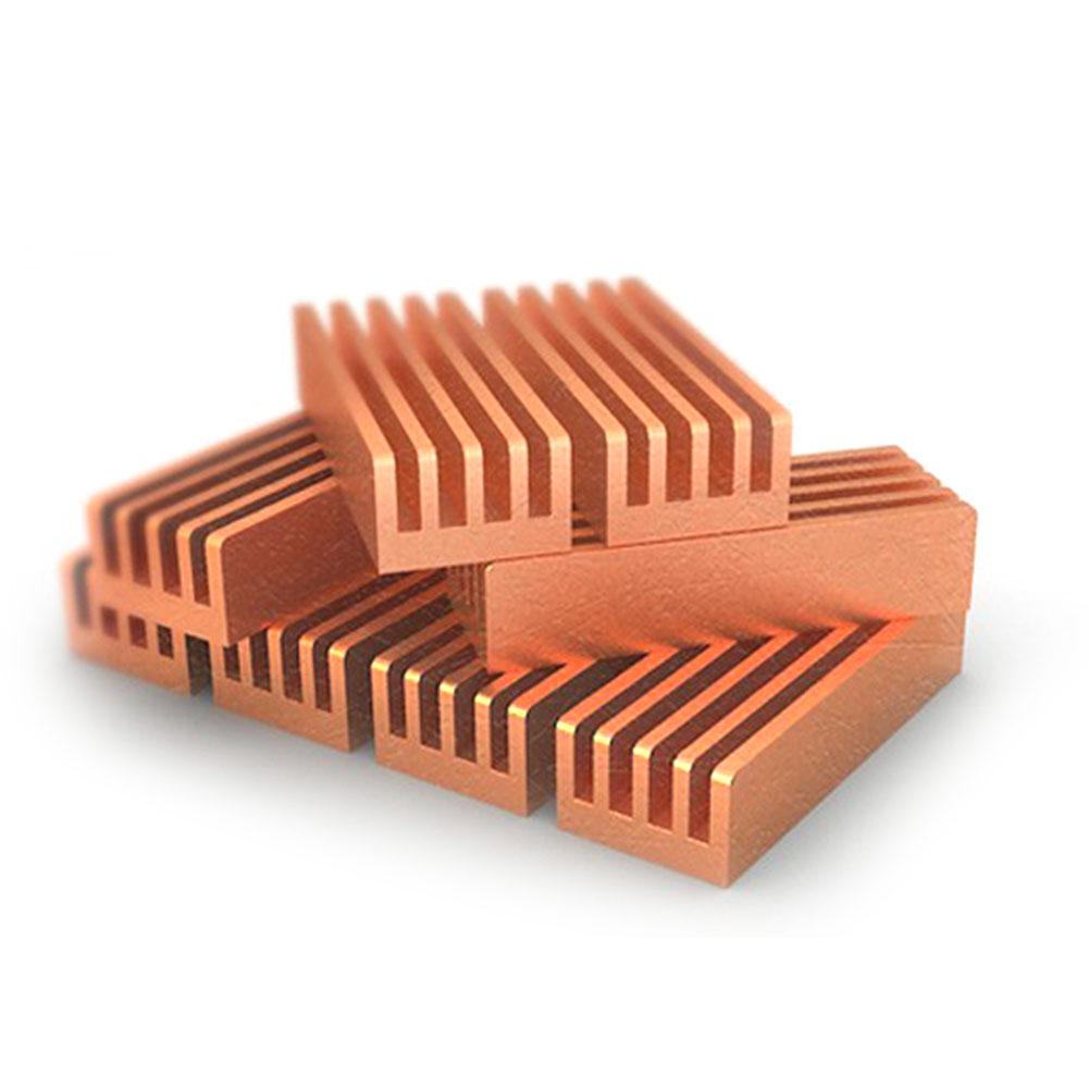 8pcs Adhesive Pure Copper Heatsink Laptop PC RAM Memory Graphics Card Cooler Radiator Reducing Computer Temperature
