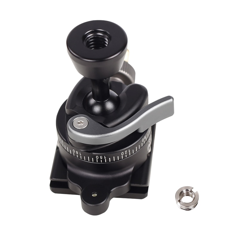 XILETU XBC-20 Tripod Head Ball Head Rotating Panoramic BallHead with 1pcs 1/4" to 1/4" Srew Adapters for Monopod DSLR Camera