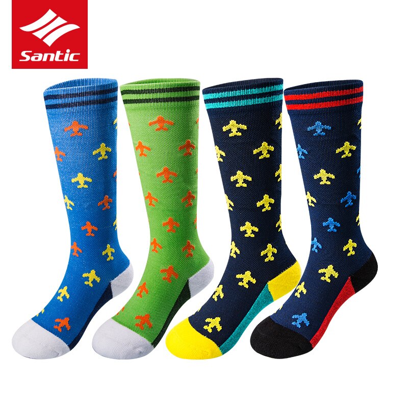 Santic Profrssional niños Balance Bike medias transpirables encantadores calcetines de ciclismo niños niñas calcetines de seguridad deporte 4 colores