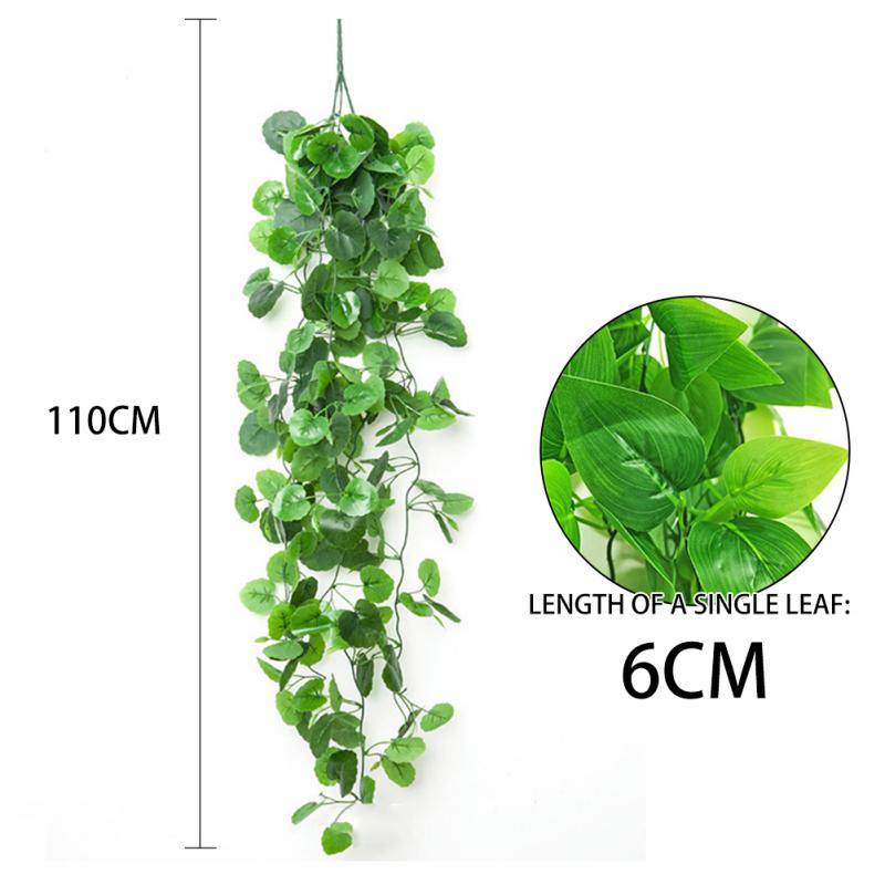 Simulation Green Plant Vine Green Radish Home Decoration Vine Leaves Chlorophytum Wall Hanging Eucalyptus Rattan Hanging Plant
