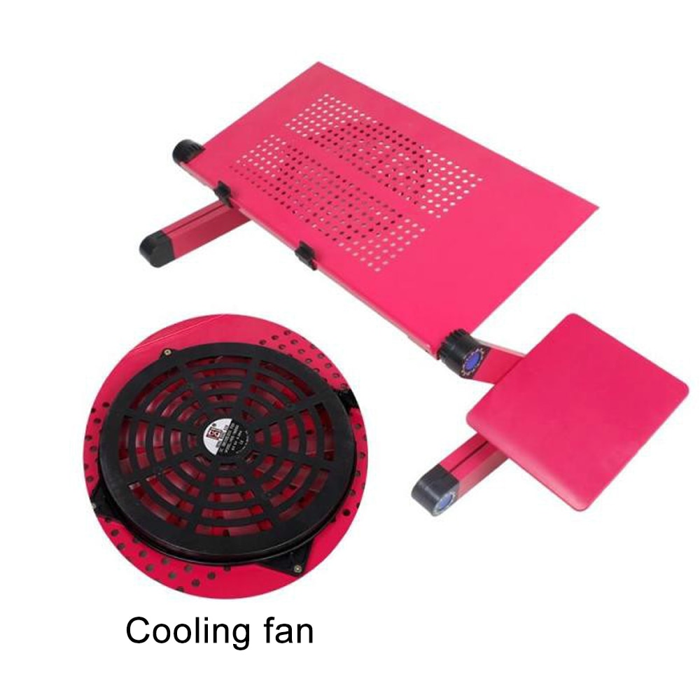 Bærbar computer bord bærbar foldbar computer skrivebord seng laptop stand bakke skrivebord med køleventilatorer musemåtte