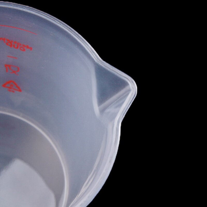 Taza medidora de plástico con mango de 250ML, herramientas de medición para hornear, azúcar, café, cocina, novedad