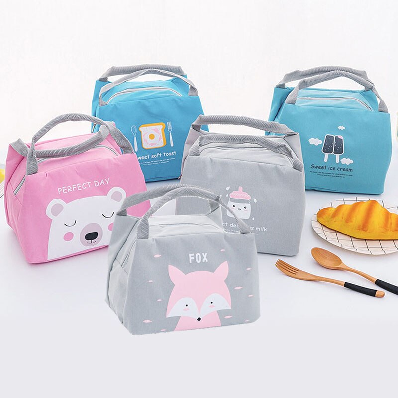 Cartoon Animal Baby Food Storage Thermo Bag Portable Baby Bottle Food Warmer Insulation Bag Milk Bottle Holder Lunch Mummy Bag