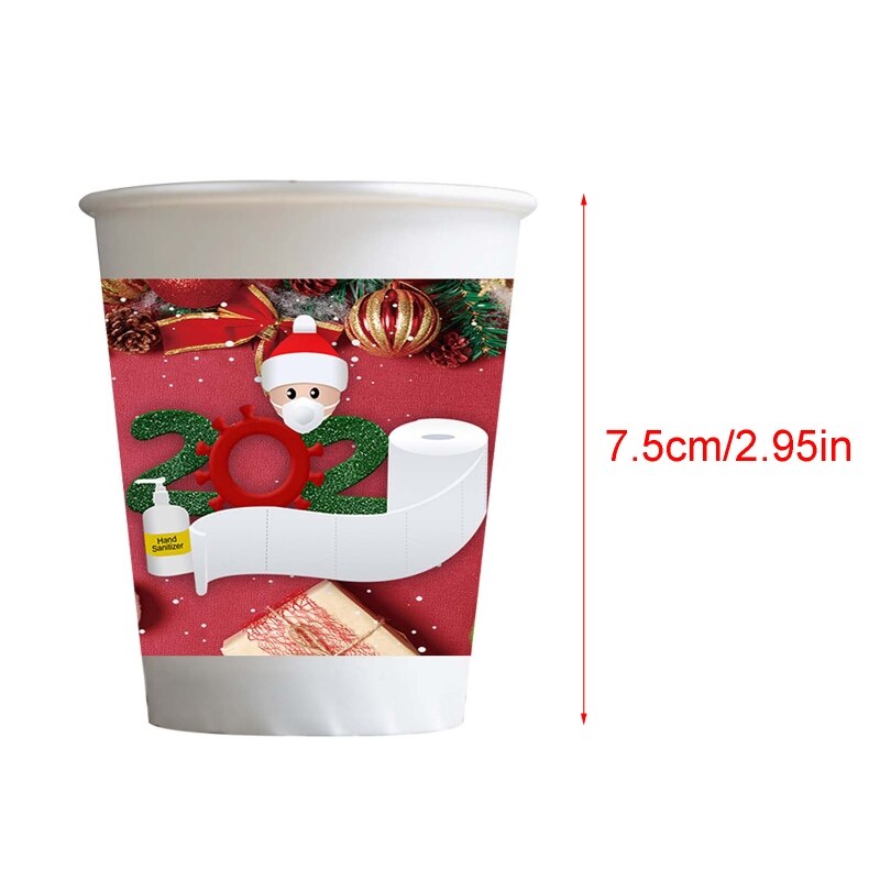 Gobelets en papier de noël, vaisselle jetable de noël, fête d'anniversaire, pique-nique, fournitures de cuisine, vaisselle, décoration