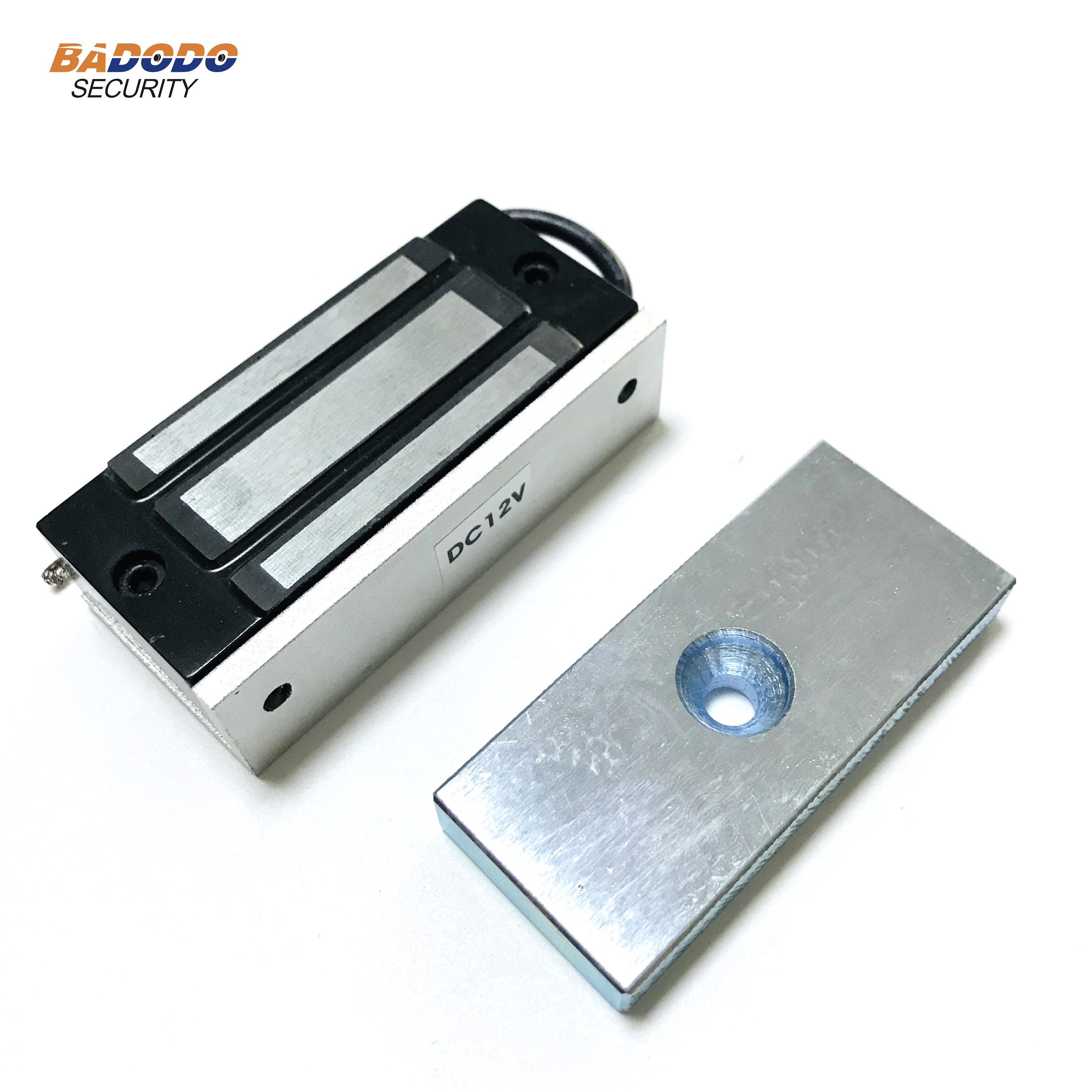 DC12V /24V electromagnetic lock magnetic lock 60Kg/100Lbs holding force for showcase cabinet door frameless glass door