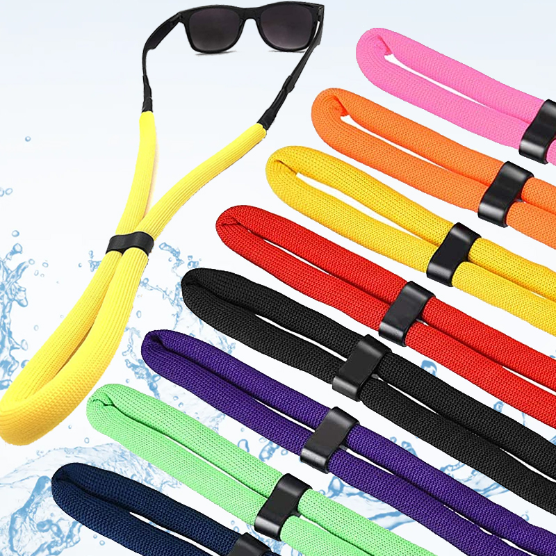 Chaîne de lunettes de soleil flottante pour Sports aquatiques unisexes, cordes antidérapantes, support de cordon, sangles de lunettes de lecture
