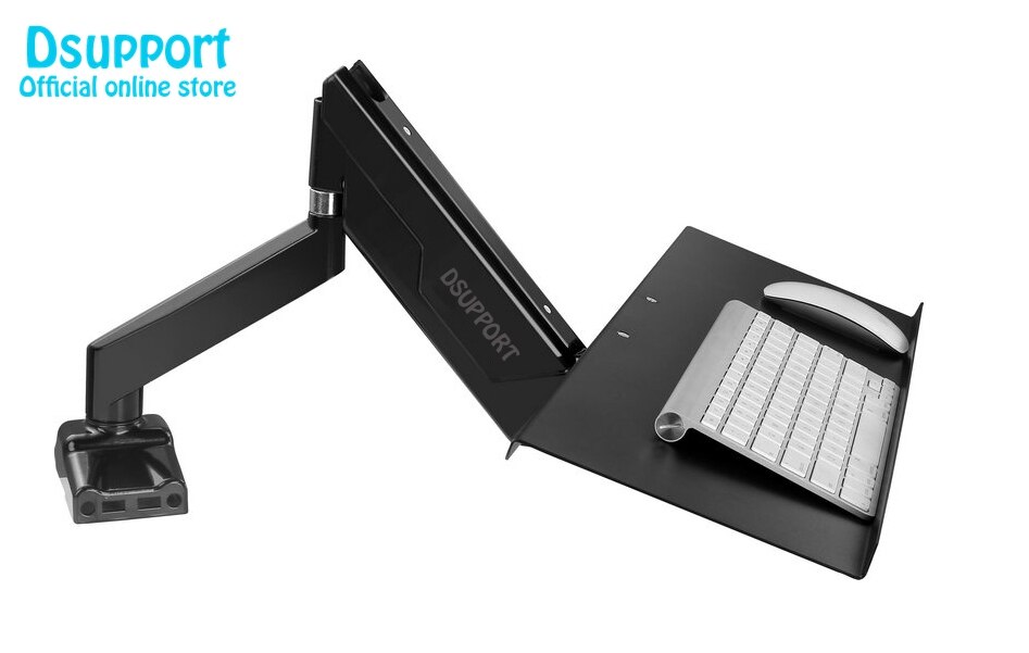 Bandeja de teclado com furo de montagem vesa 100x100mm para diy suporte de teclado de trabalho fixo com monitor titular braço