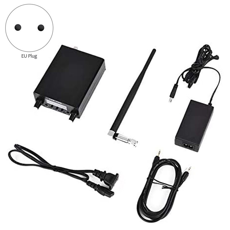 LCD PLL Stereo FM Transmitter Radio Broadcast Station 76MHz-108MHz Home Campus Amplifier Dual Mode EU Plug