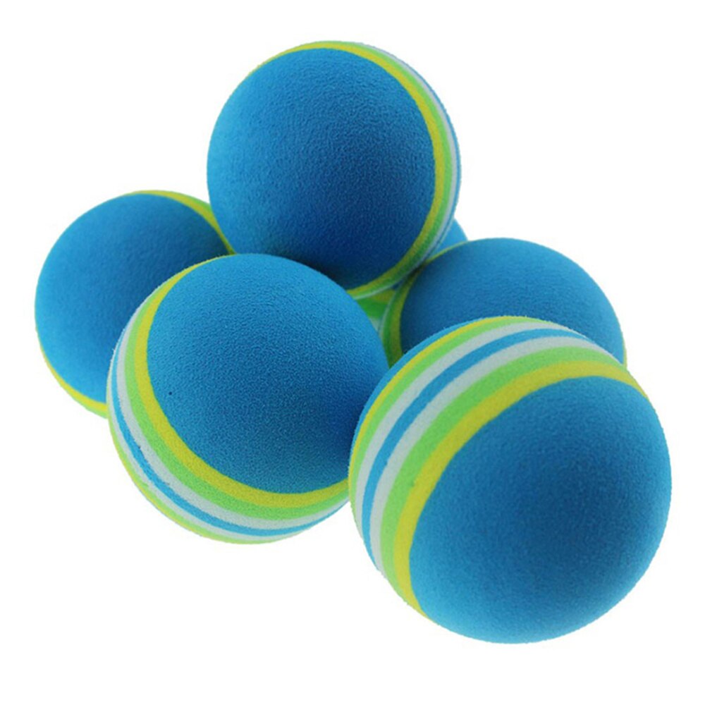 8 stücke 42mm Regenbogen EVA Schaum Ball Golf Praxis drinnen-Ausbildung Hilfe Weiche Golf Ausbildung Ball (Bunte)
